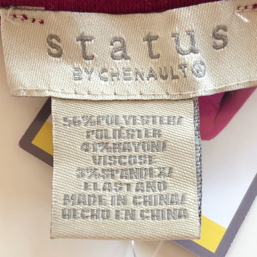 Status by Chenault Knot Front Top 3/4 Sleeve Sz M - Picture 8 of 9